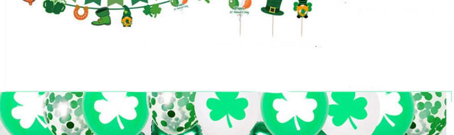 Fashion Irish Suit 2 Geometric Alphabet Pull Flag Latex Balloons Set,Festival & Party Supplies
