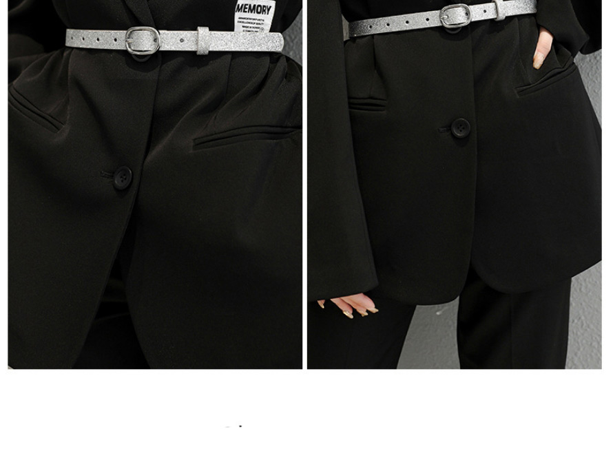 Fashion Black Pu Japanese Buckle Fluorescent Wide Belt,Wide belts