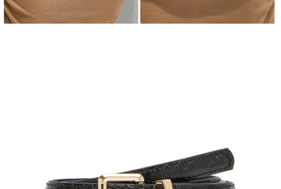 Fashion Leather Powder Snake Print Square Buckle Wide Belt,Wide belts
