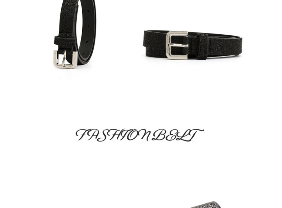 Fashion Grey Pu Square Buckle Fluorescent Wide Belt,Wide belts
