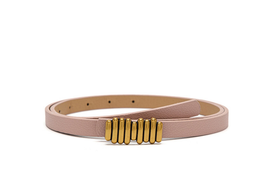 Fashion Dark Khaki Caterpillar Buckle Thin Belt,Thin belts