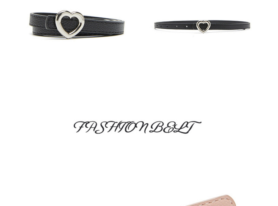 Fashion Black Heart Buckle Pu Wide Belt,Wide belts