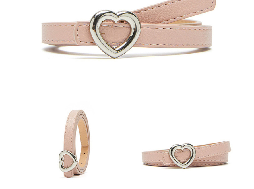 Fashion Pink Heart Buckle Pu Wide Belt,Wide belts