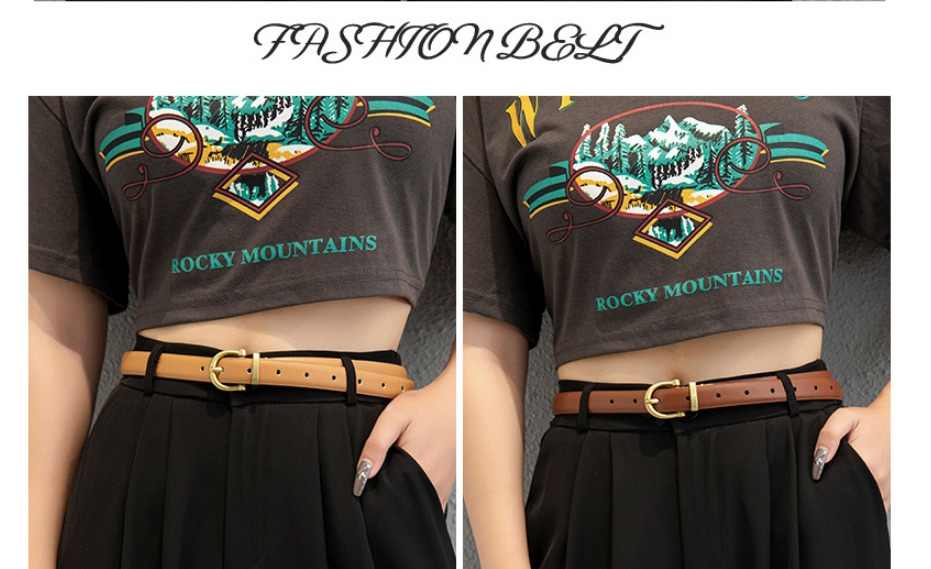 Fashion Khaki Faux Leather C Buckle Wide Belt,Wide belts