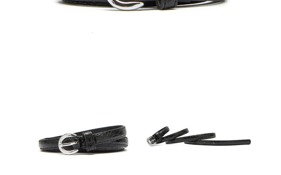 Fashion Black Snake Print Puc Buckle Wide Belt,Wide belts