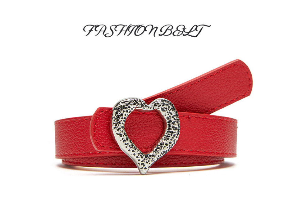 Fashion Red Heart Buckle Pu Wide Belt,Wide belts