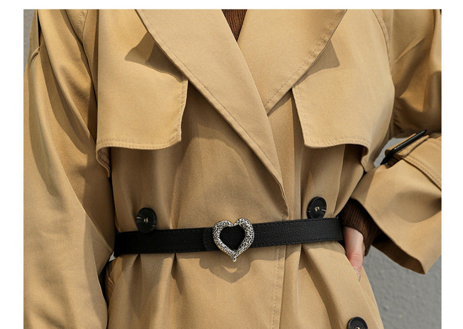 Fashion White Heart Buckle Pu Wide Belt,Wide belts