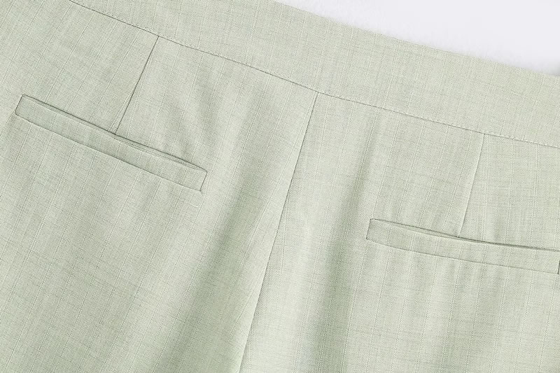 Fashion Green Woven Drape Trousers,Pants