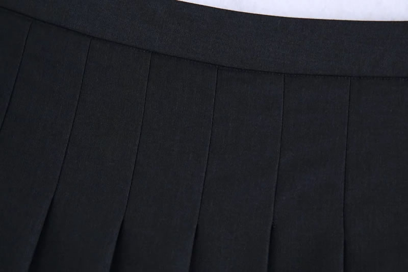 Fashion Grey Woven Pleated Skirt,Skirts