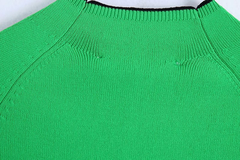 Fashion Green Bow Tie Knitted Sweater,Tank Tops & Camis