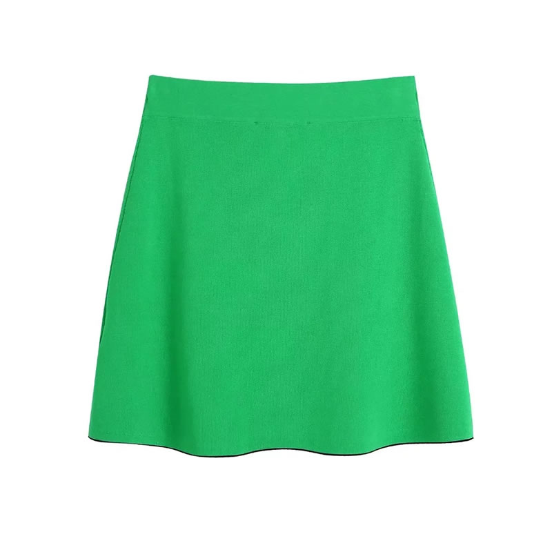 Fashion Green Bow-embellished Knitted Skirt,Skirts