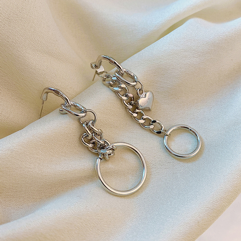 Fashion Silver Alloy Tassel Earrings,Drop Earrings