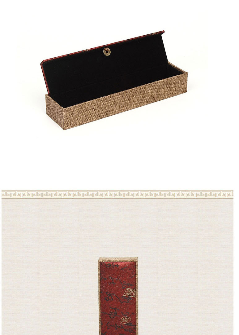 Fashion Green Hemp Calligraphy Tassel Box 6*6.5*3.6 Ring Box Long Chain Linen Tassel Jewelry Box,Jewelry Packaging & Displays