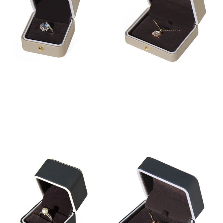 Fashion No. 1 Black Pendant Box Round Corner Pu Snap Jewelry Box,Jewelry Packaging & Displays