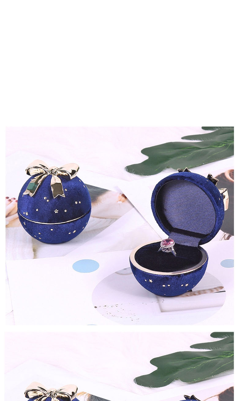 Fashion Red Ring Box Round Gypsophila Bow Corduroy Ornament Box,Jewelry Packaging & Displays