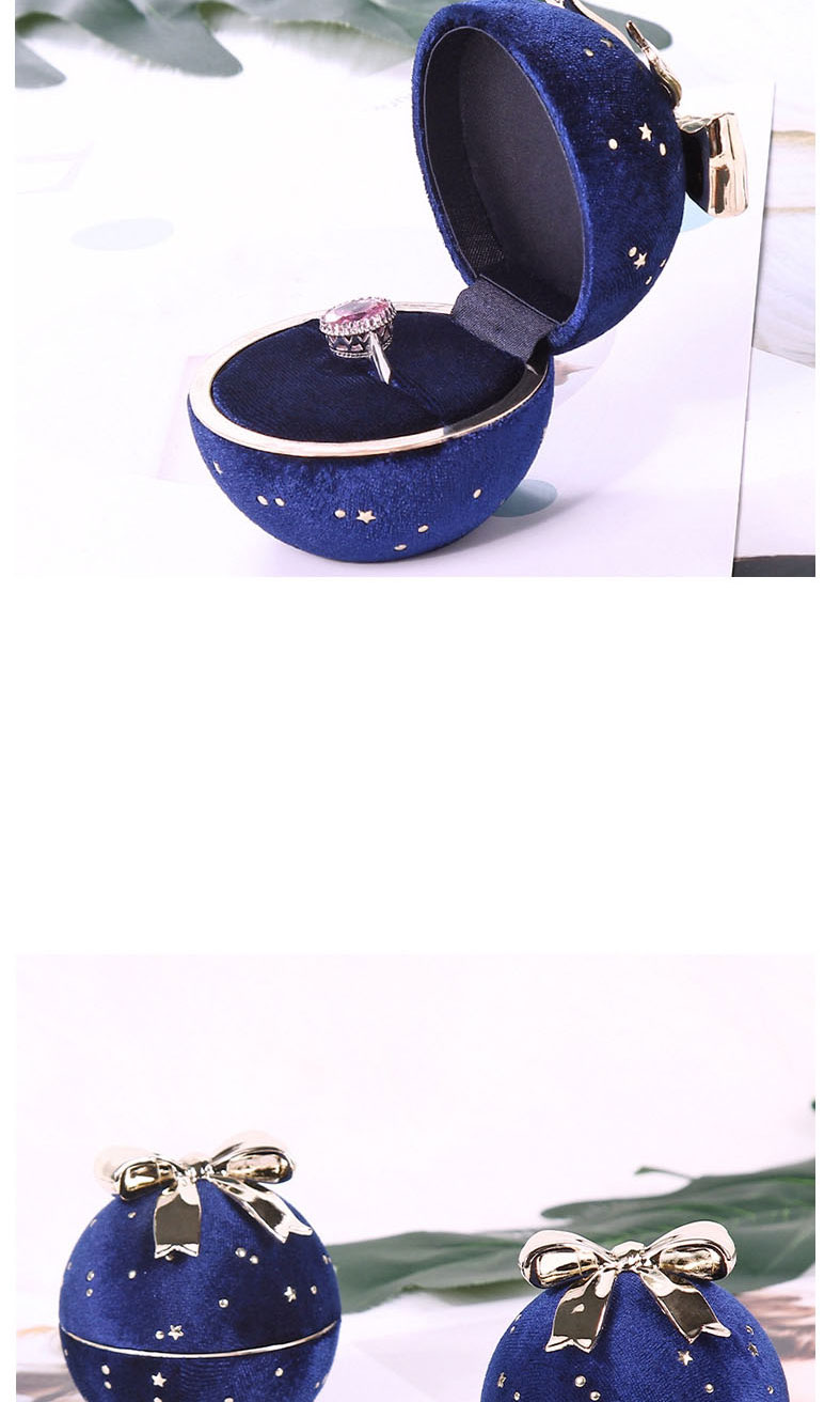 Fashion Turquoise Pendant Box Round Gypsophila Bow Corduroy Ornament Box,Jewelry Packaging & Displays