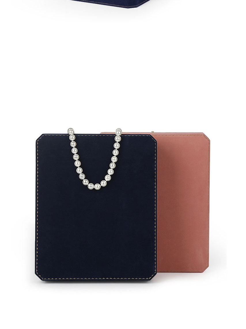 Fashion Lace Italian Blue Sleeve Chain Box Octagonal Flannel Jewelry Storage Box,Jewelry Packaging & Displays