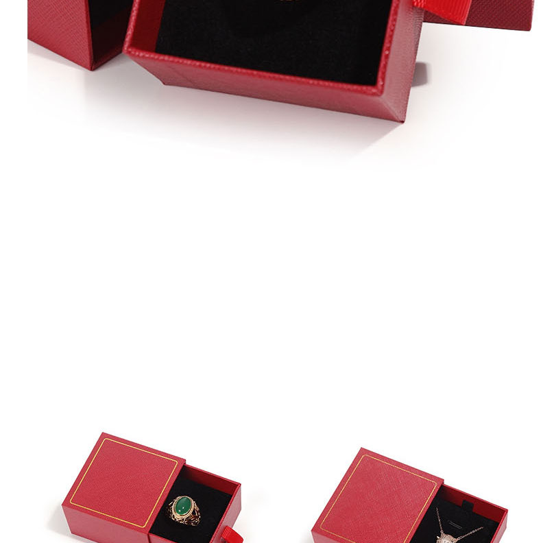 Fashion Black (without Gold Edge) Large Pendant Box 10*10*4cm Gold Edge Drawer Gift Box,Jewelry Packaging & Displays