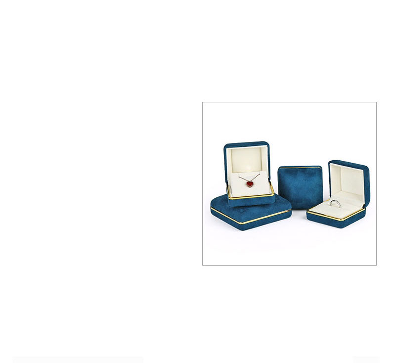 Fashion Green Big Pendant Box Gold Edge Flannel Yurt Jewelry Storage Box,Jewelry Packaging & Displays
