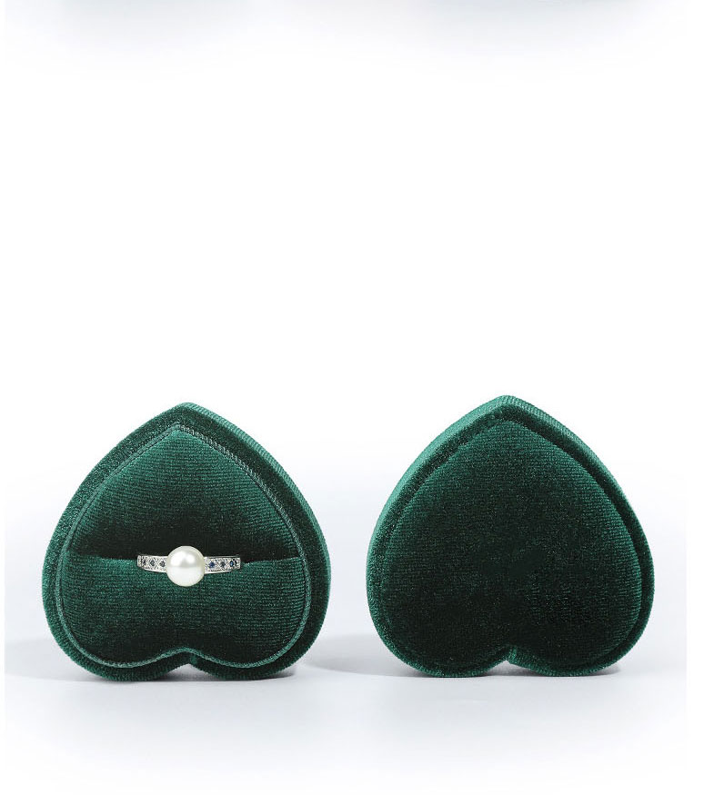 Fashion Pink Single Ring Box Heart Corduroy Jewelry Organizer,Jewelry Packaging & Displays