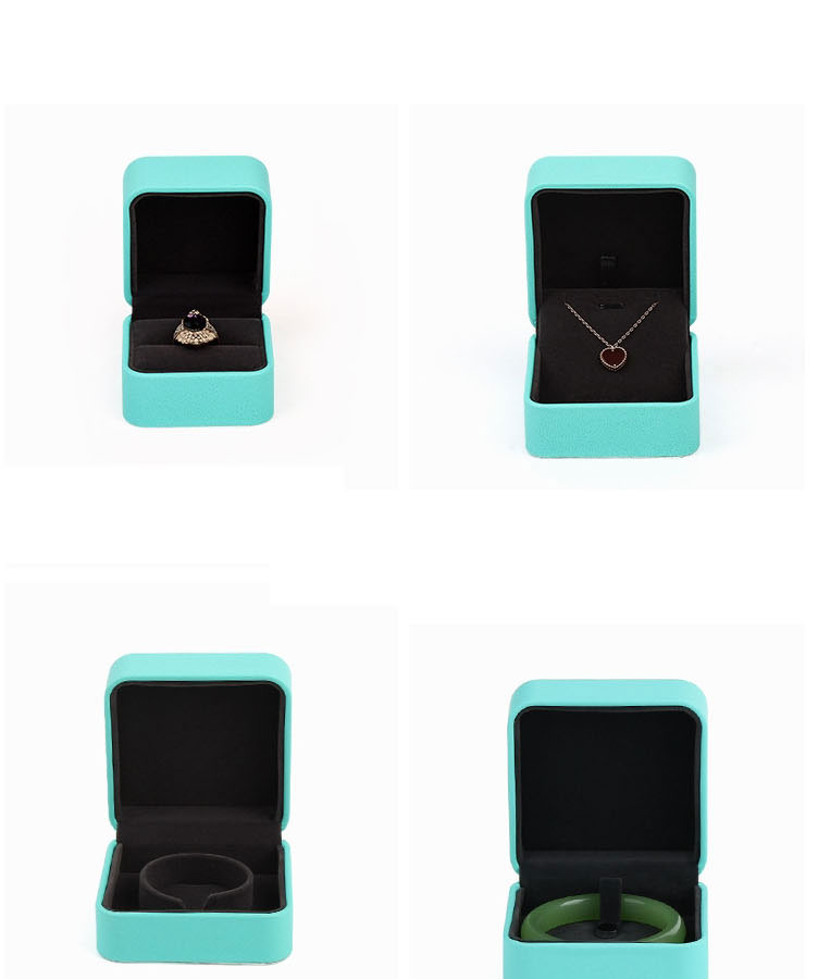 Fashion Pink Pendant Box Round Corner Pu Jewelry Storage Box,Jewelry Packaging & Displays