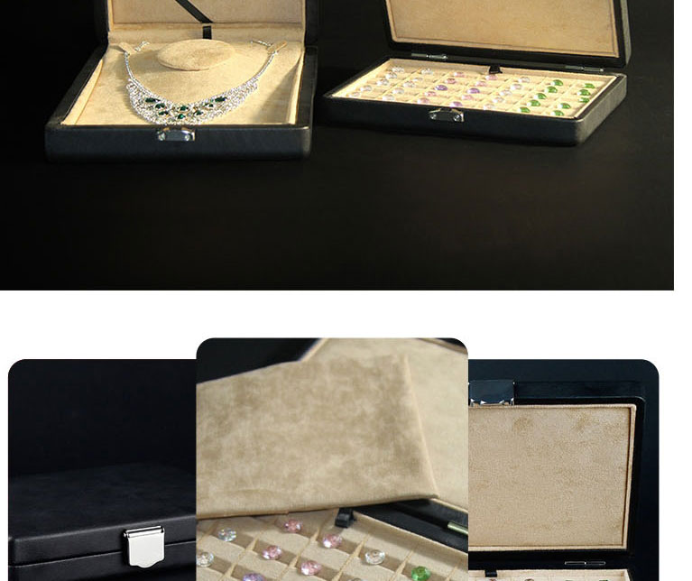 Fashion Rectangular Snap Sleeve Chain Box Suede Rectangular Ornament Organizer,Jewelry Packaging & Displays