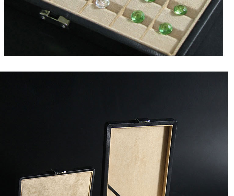 Fashion Rectangular Snap Four-piece Suit Box Suede Rectangular Ornament Organizer,Jewelry Packaging & Displays