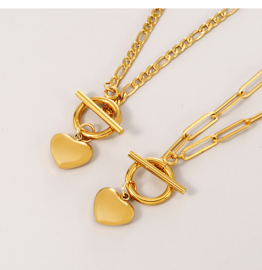 Fashion Gold Bronze Zirconium Drop Oil Love Eye Necklace,Necklaces