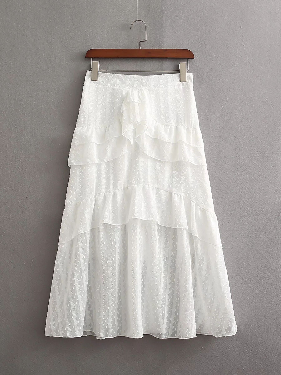 Fashion White Halter Tie Top Layered Skirt Set,Tank Tops & Camis