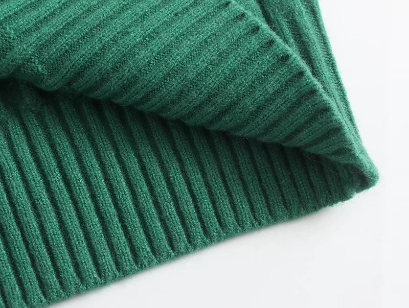 Fashion Green Turtleneck Knitted Pullover,Sweater