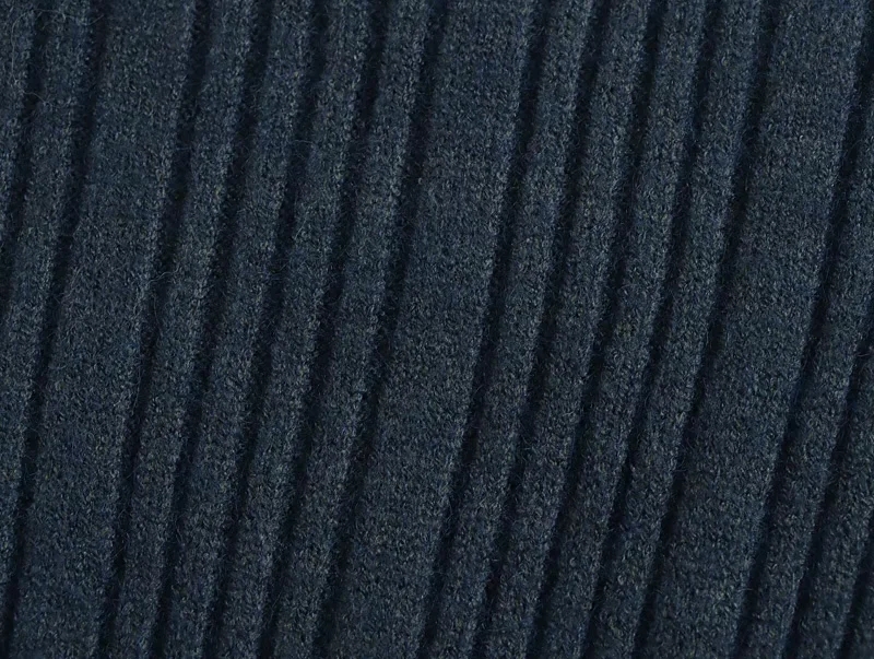 Fashion Navy Blue Pit Bar Jacquard Turtleneck Pullover Sweater,Sweater