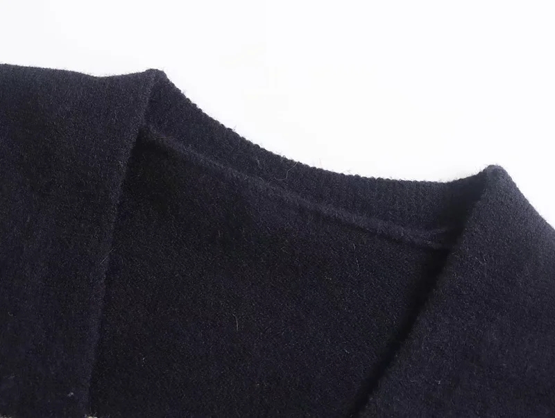 Fashion Grey Striped V-neck Button-down Cardigan,Sweater