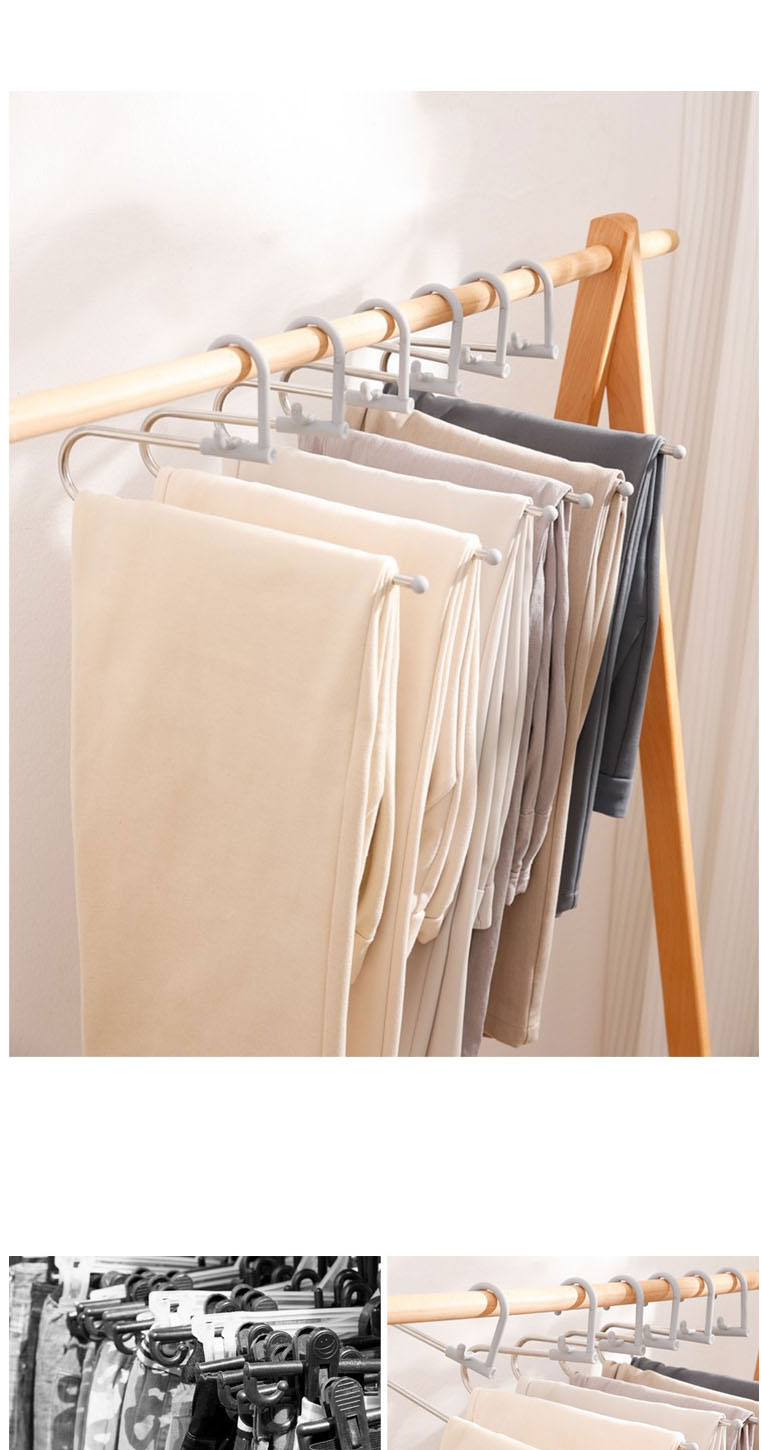 Fashion Grey Non-slip And Seamless Z-shaped Trousers Rack,Household goods