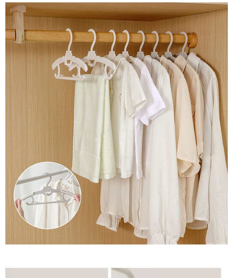 Fashion White Traceless Retractable Storage Hanger,Household goods