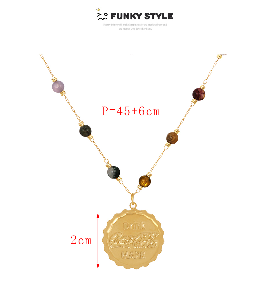 Fashion Gold-2 Titanium Eye Medallion Necklace,Necklaces