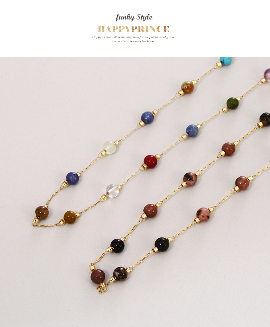 Fashion Color Titanium Bead Necklace,Necklaces