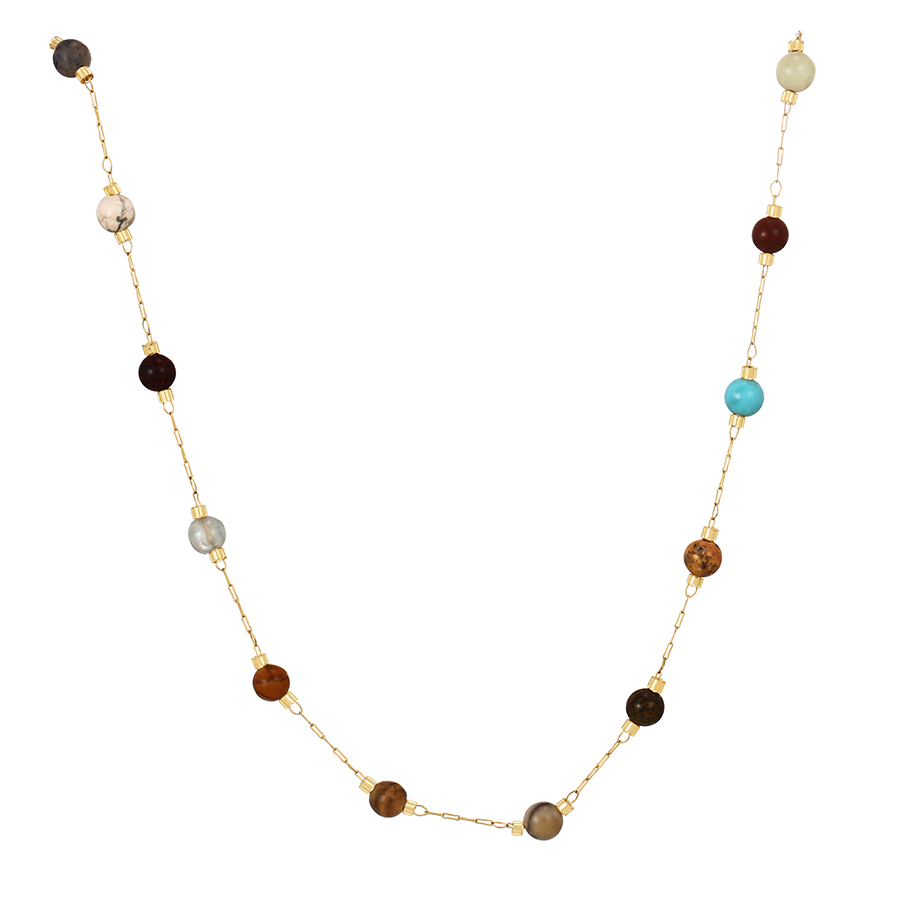 Fashion Color Titanium Bead Necklace,Necklaces