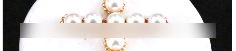 Fashion Gold Color Alloy Pearl Cross Jewelry Accessories,Jewelry Findings & Components