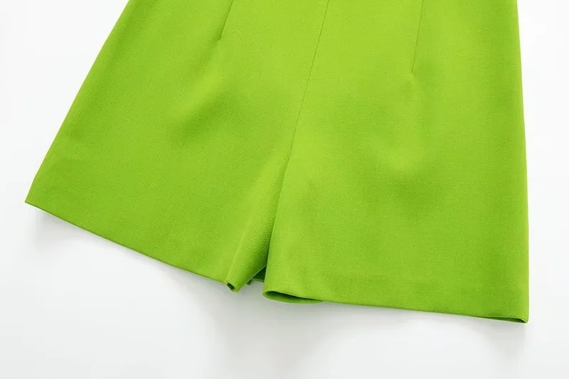 Fashion Green High Waist Irregular Culottes,Shorts