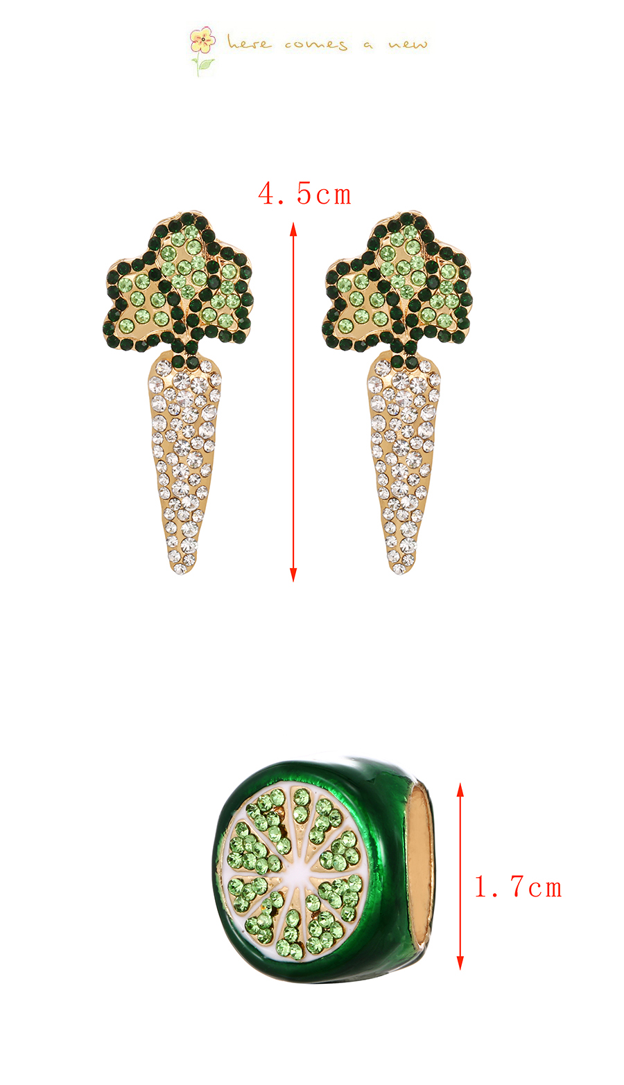 Fashion Green Alloy Diamond Drip Oil Lime Ring,Fashion Rings