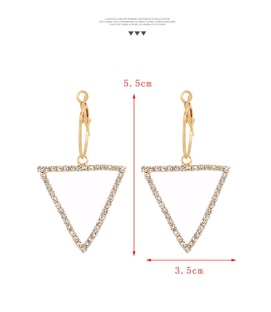 Fashion Silver Alloy Diamond Triangle Ear Roll,Hoop Earrings