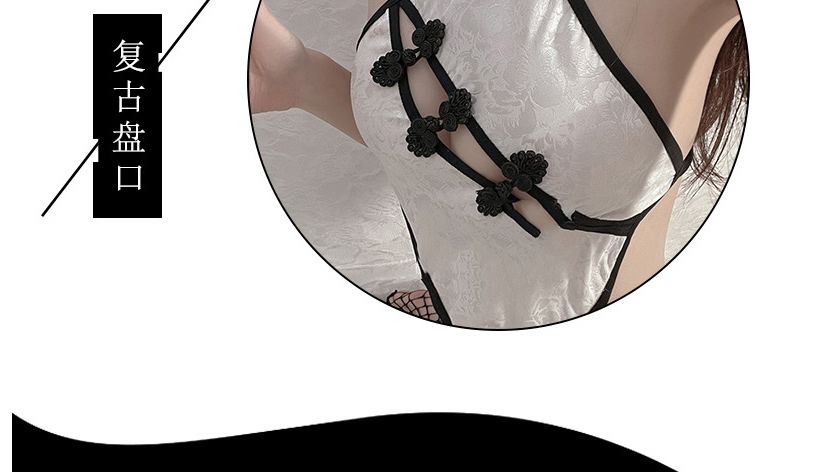 Fashion White Cutout Hanging Neck Underwear Set,SLEEPWEAR & UNDERWEAR