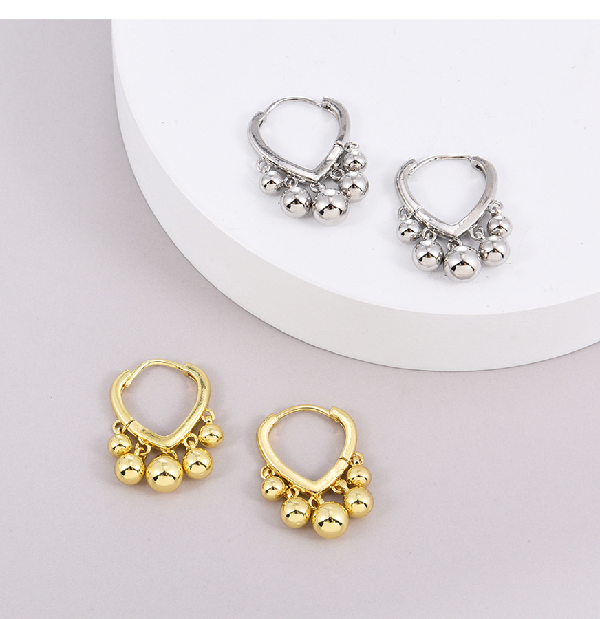 Fashion Silver Alloy Geometric Pendant Beads,Hoop Earrings