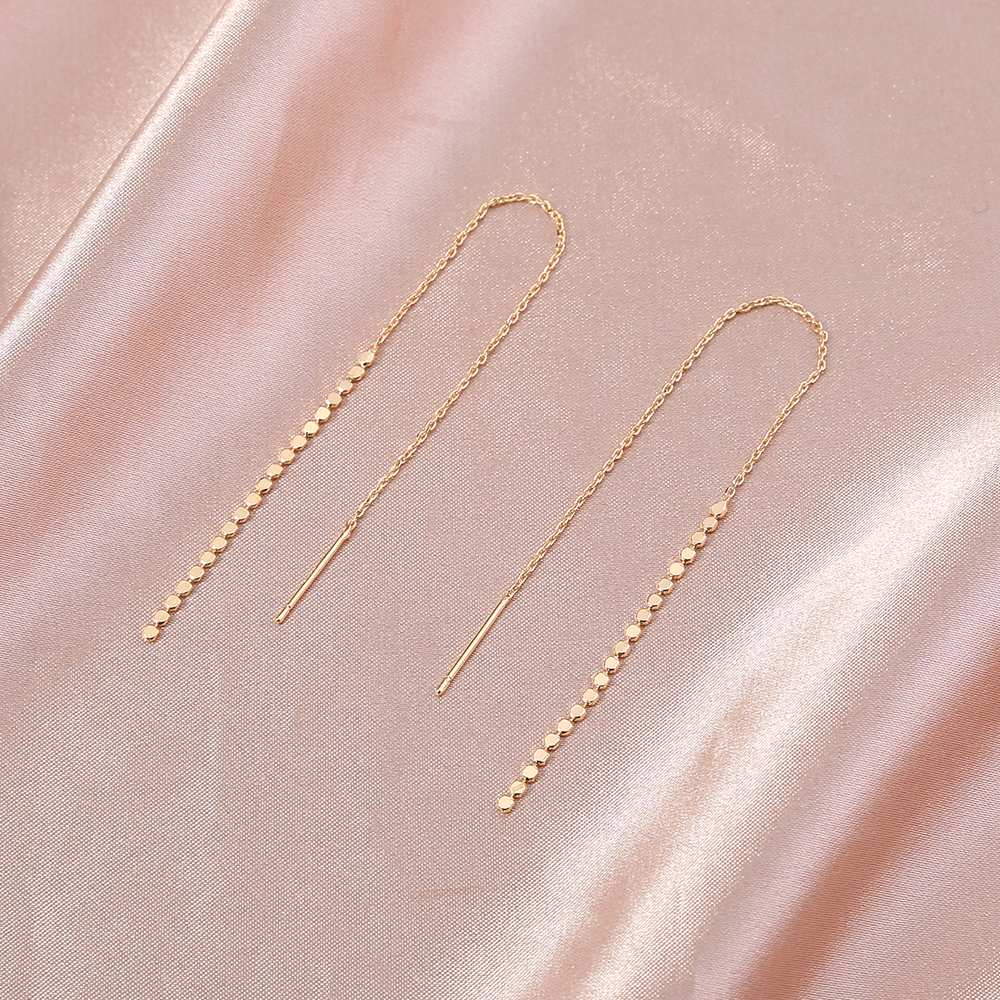 Fashion Gold Pure Copper Diamond Geometry Puncture Ear,Earrings