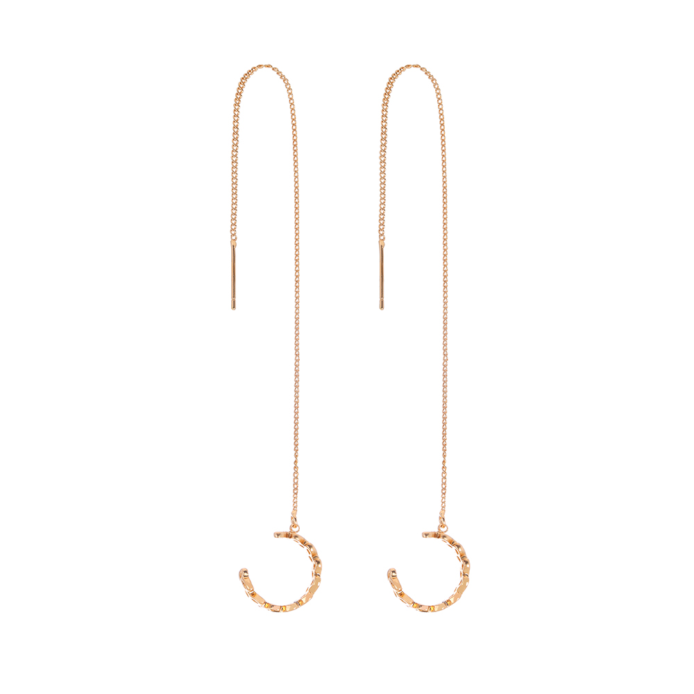 Fashion Gold Pure Copper Geometric Puncture Ear,Earrings
