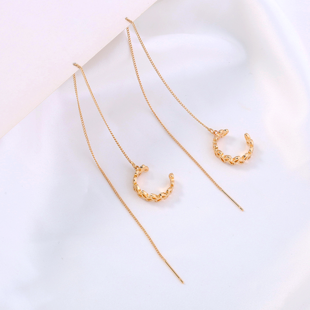 Fashion Gold Pure Copper Geometric Puncture Ear,Earrings