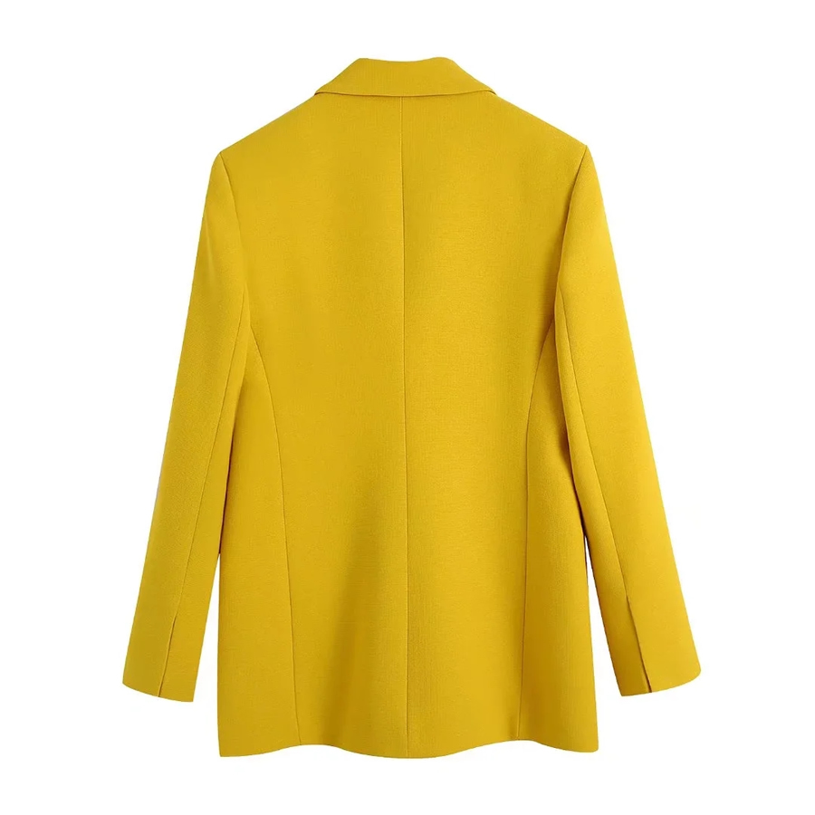 Fashion Yellow Woven Port Bag Suit Suit Jacket,Coat-Jacket