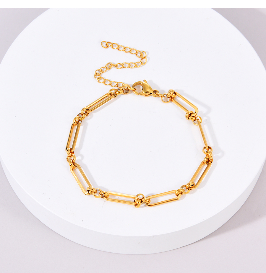 Fashion Golden -3 Titanium Steel Thick Chain Irregular Bracelet,Bracelets