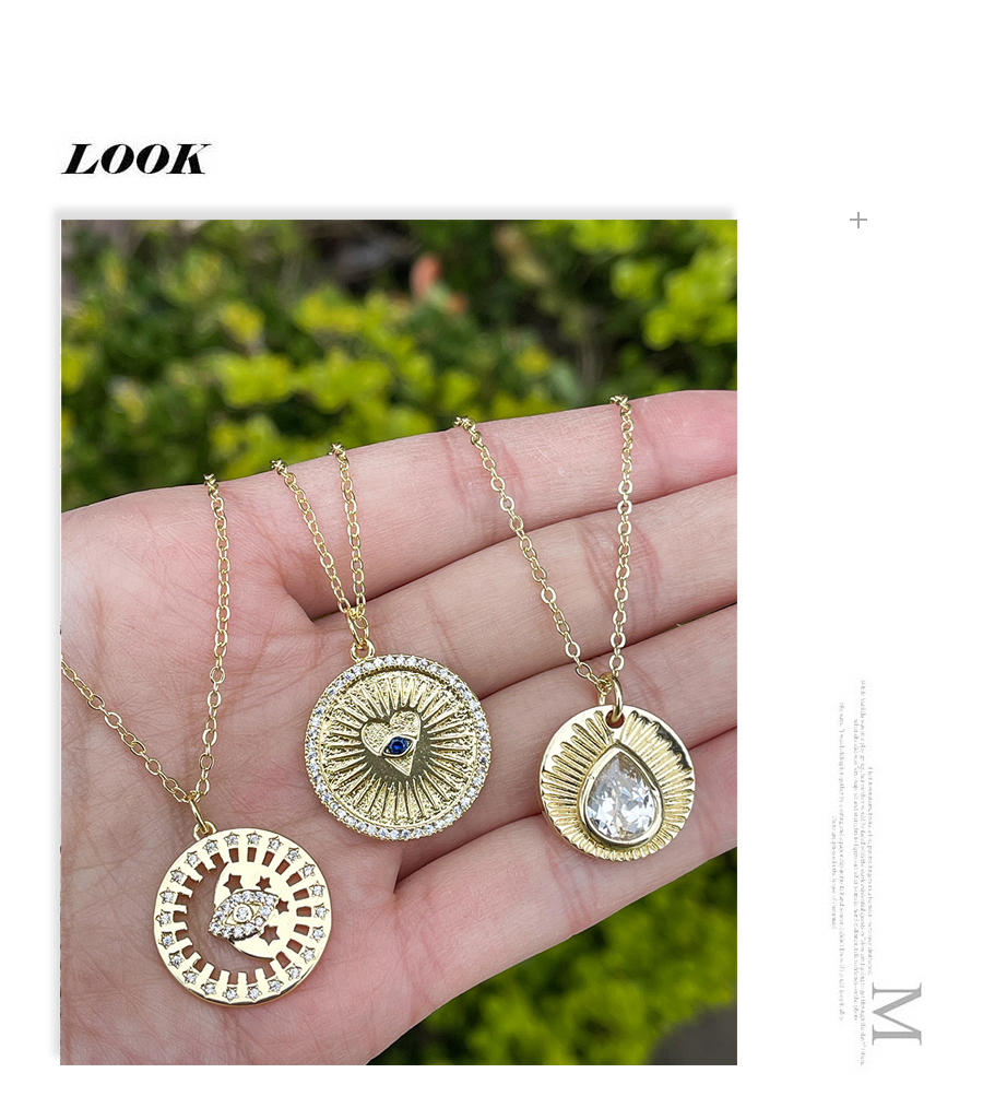 Fashion Golden-6 Copper Inlaid Zirconia Irregular Necklace,Necklaces