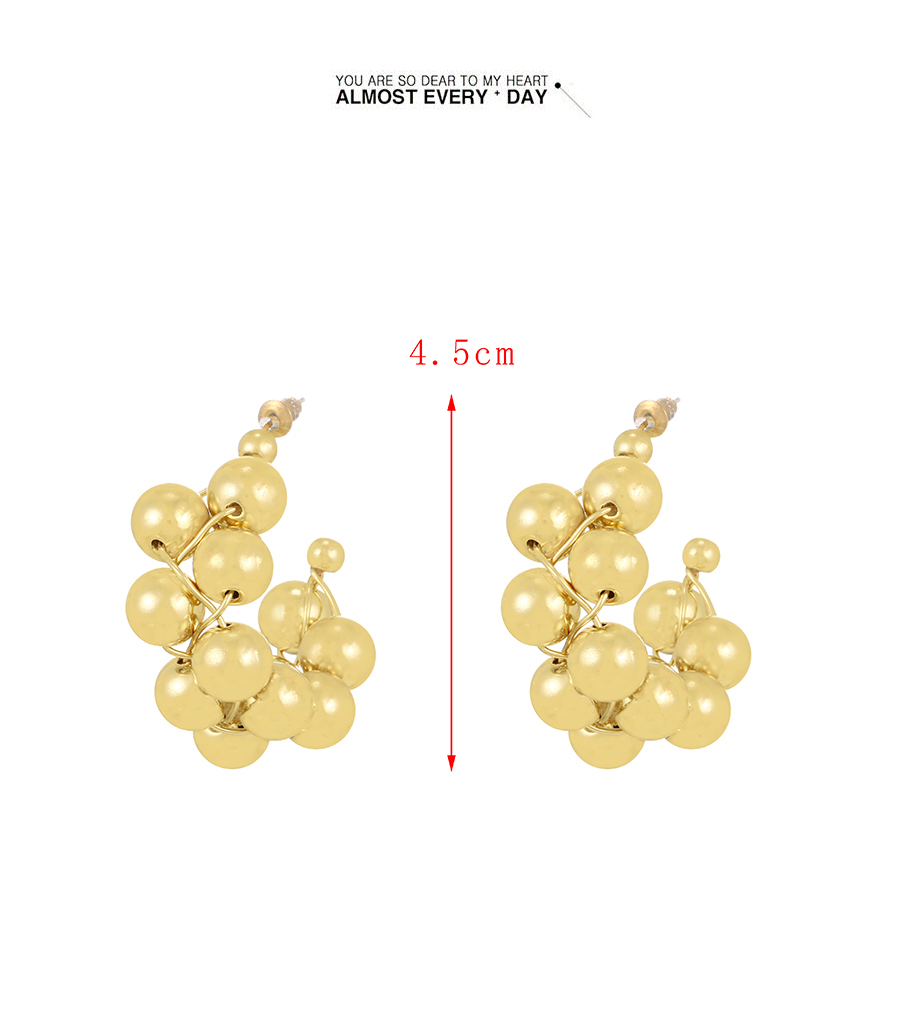Fashion White Alloy Pearl C-shaped Stud Earrings,Stud Earrings